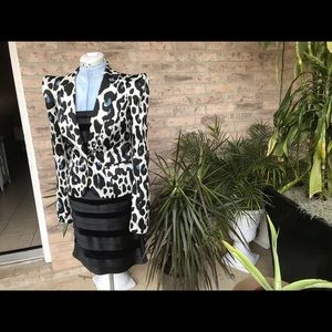 Kardashian Kollection Leopard Blazer Jacket